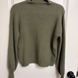 Women's Olive Green Cowl Sweater